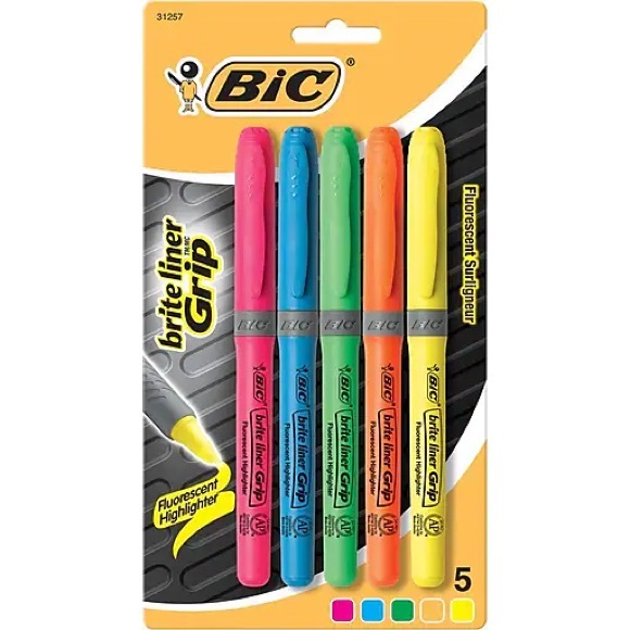 *BRAND NEW* BIC 2 Packs Of Highlighters - Picture 1 of 2